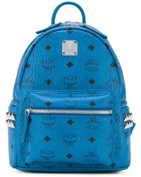 Женский синий кожаный рюкзак от MCM