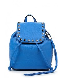 Женский синий кожаный рюкзак от Rebecca Minkoff