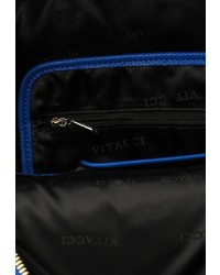 Женский синий кожаный рюкзак от Vitacci