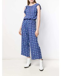 Синий комбинезон с украшением от Vivetta