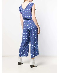 Синий комбинезон с украшением от Vivetta