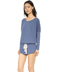 Синий комбинезон с шортами от Eberjey