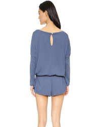 Синий комбинезон с шортами от Eberjey