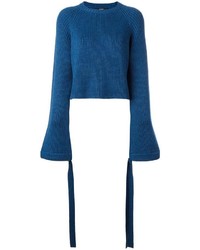 Синий короткий свитер от Ellery