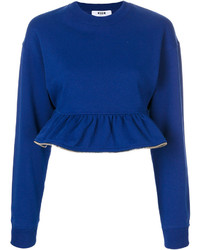 Синий короткий свитер от MSGM