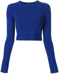 Синий короткий свитер от Proenza Schouler