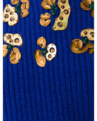 Синий короткий свитер от MSGM