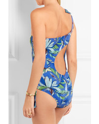 Синий купальник с принтом от Emilio Pucci