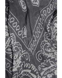 Женский синий легкий шарф с принтом от Chan Luu