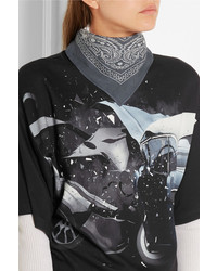 Женский синий легкий шарф с принтом от Chan Luu