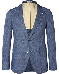 Мужской синий льняной пиджак от Gant