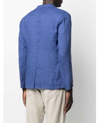 Мужской синий льняной пиджак от Altea