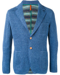Мужской синий льняной пиджак от Missoni