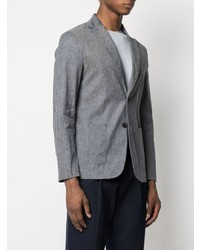 Мужской синий льняной пиджак от Tonello