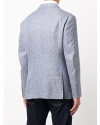 Мужской синий льняной пиджак от Brunello Cucinelli