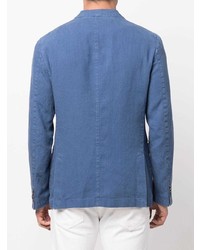 Мужской синий льняной пиджак от BOSS