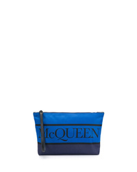 Мужской синий мужской клатч из плотной ткани от Alexander McQueen