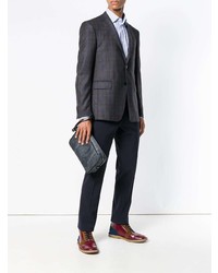 Мужской синий мужской клатч с "огурцами" от Etro