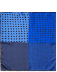 Синий нагрудный платок в горошек от Lanvin