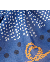 Синий нагрудный платок в горошек от Alex Mill