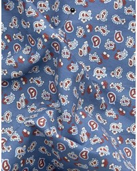 Синий нагрудный платок с "огурцами" от Jack and Jones