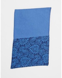 Синий нагрудный платок с "огурцами"