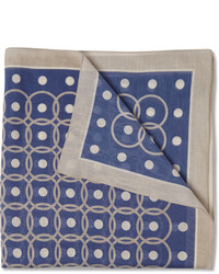Синий нагрудный платок с принтом от Boglioli
