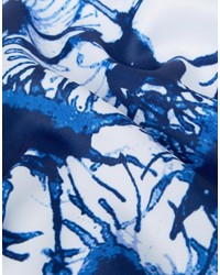 Синий нагрудный платок с принтом от Asos