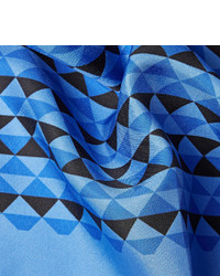 Синий нагрудный платок с принтом от Piombo