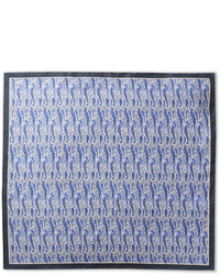 Синий нагрудный платок с принтом от Dunhill