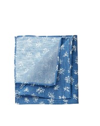 Синий нагрудный платок с цветочным принтом от Asos