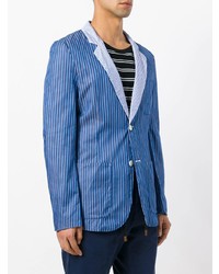 Мужской синий пиджак в вертикальную полоску от Comme Des Garcons SHIRT