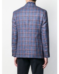Мужской синий пиджак в клетку от Canali