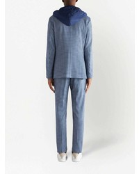 Мужской синий пиджак с принтом от Etro