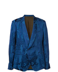 Мужской синий пиджак с принтом от Haider Ackermann