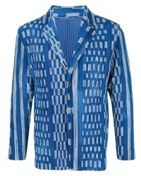 Мужской синий пиджак с принтом от Homme Plissé Issey Miyake