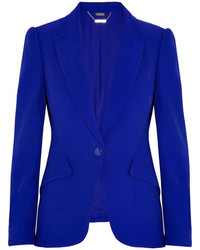 Женский синий пиджак от Alexander McQueen