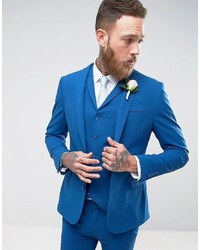 Мужской синий пиджак от ASOS DESIGN