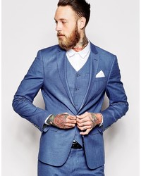 Мужской синий пиджак от Asos