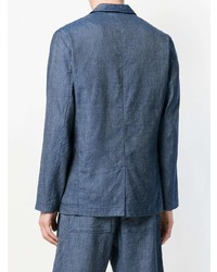 Мужской синий пиджак от Universal Works