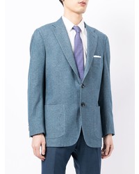 Мужской синий пиджак от Kiton