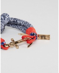 Мужской синий плетеный браслет от Icon Brand