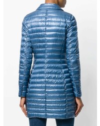 Женский синий пуховик от Herno