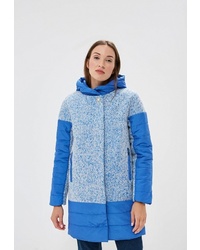 Женский синий пуховик от Rosso Style