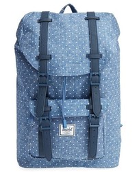 Синий рюкзак из плотной ткани