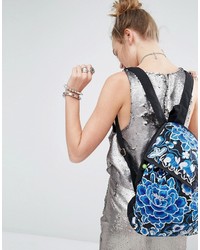 Женский синий рюкзак с вышивкой от Reclaimed Vintage