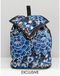 Женский синий рюкзак с вышивкой от Reclaimed Vintage