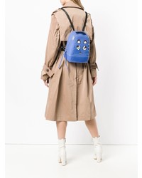 Женский синий рюкзак с принтом от Furla