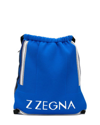 Мужской синий рюкзак с принтом от Z Zegna