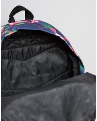 Женский синий рюкзак с цветочным принтом от Hype